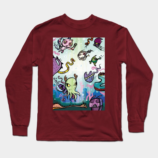 Octoe and his pals Long Sleeve T-Shirt by spartacomargioni